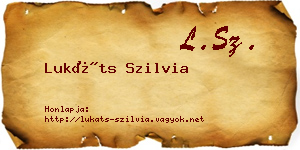Lukáts Szilvia névjegykártya