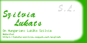 szilvia lukats business card